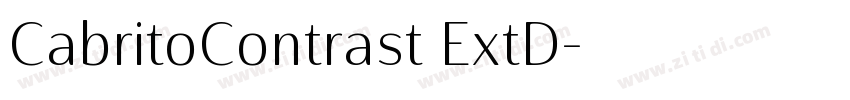 CabritoContrast ExtD字体转换